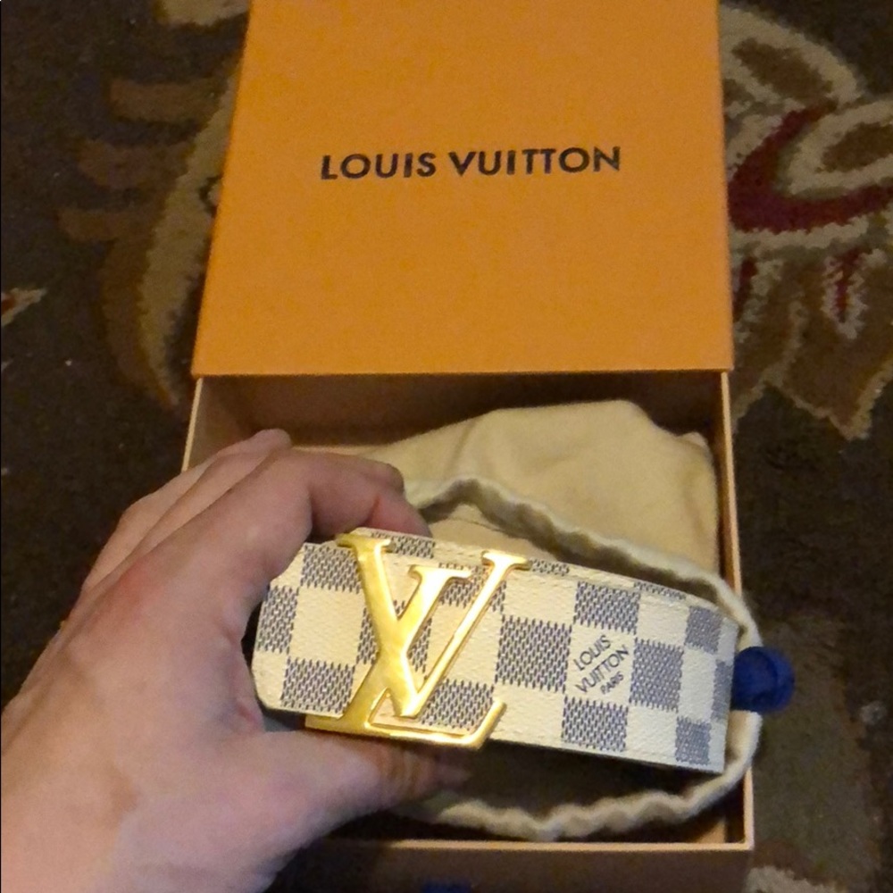 Authentic lv belt white